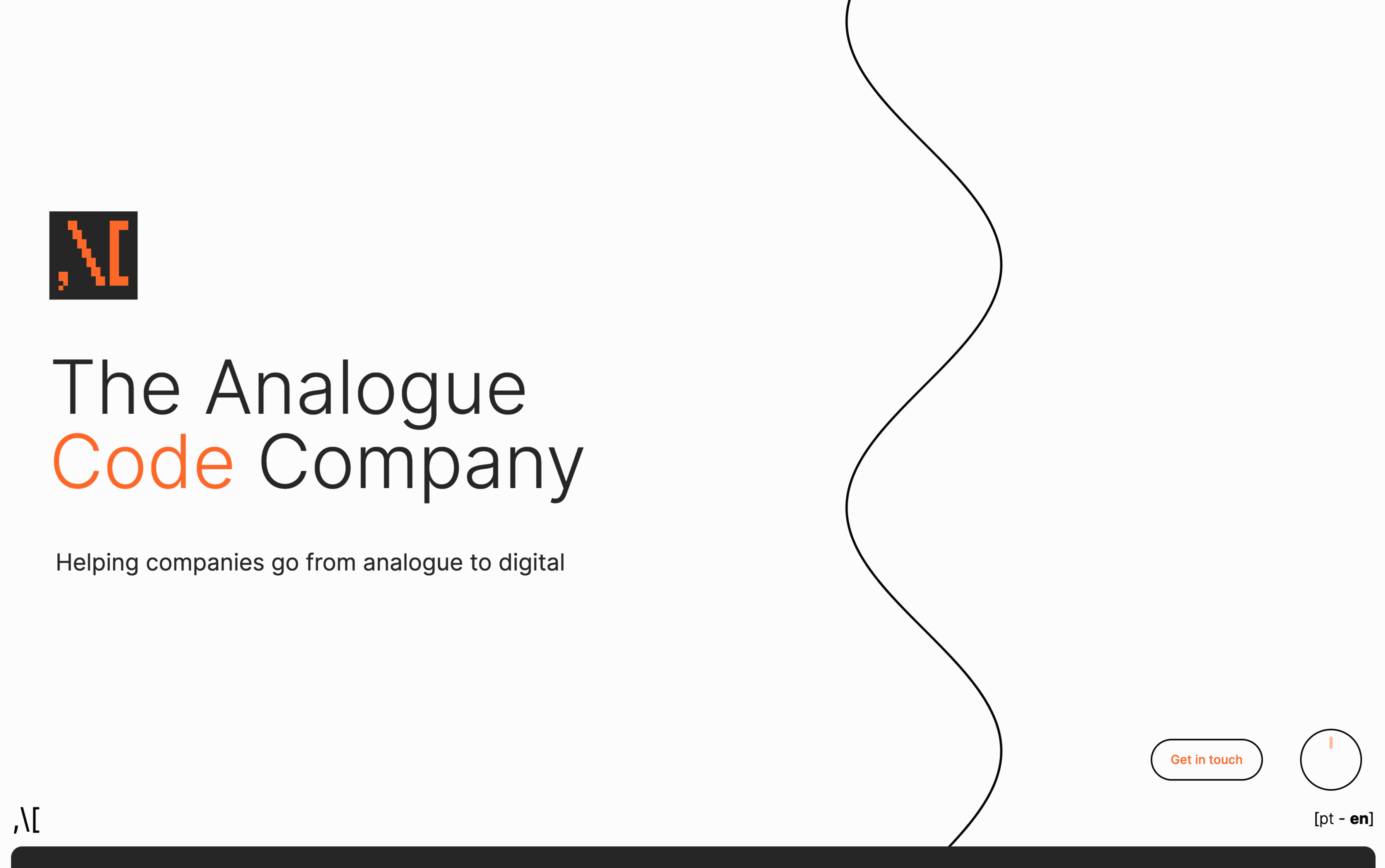 Analogue Code Company website